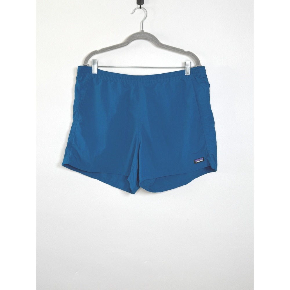 Patagonia Baggies Shorts Mens L Teal Nylon Drawstring Gorpcore Outdoor Pockets